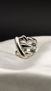 Silver Vera Loop Statement Ring